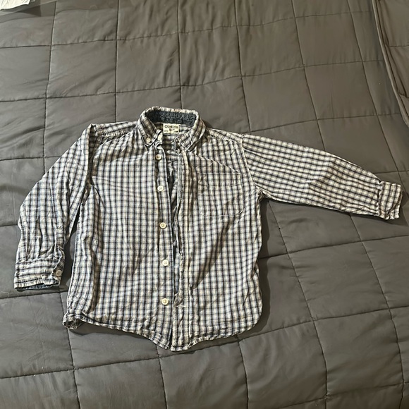 OshKosh B'gosh Other - Oshkosh Blue/Brown Plaid Long Sleeve Shirt Size 5